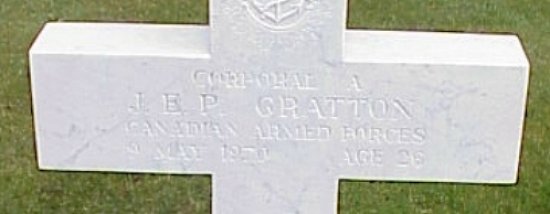 [Cpl JEP Gratton Grave Marker]