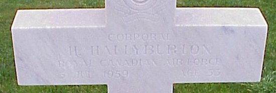 [Cpl H Hallyburton Grave Marker]