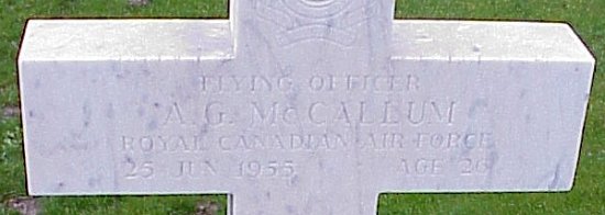 [F/O AG McCallum Grave Marker]