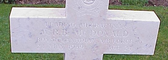 [LAC WRB McDonald Grave Marker]