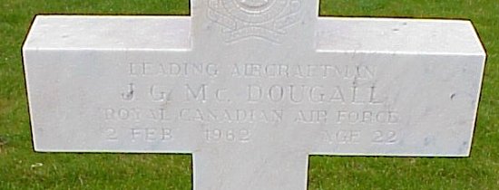 [LAC JG McDougall Grave Marker]