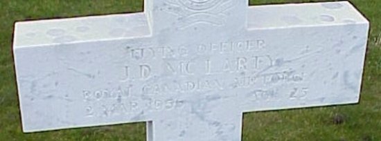 [F/O JD McLarty Grave 
Marker]