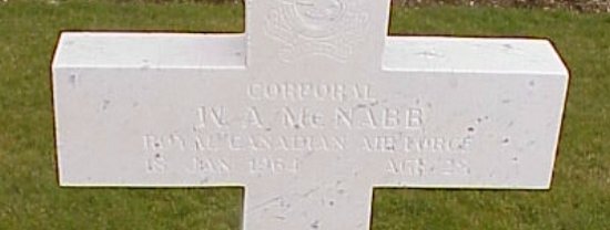 [Cpl WA McNabb Grave Marker]