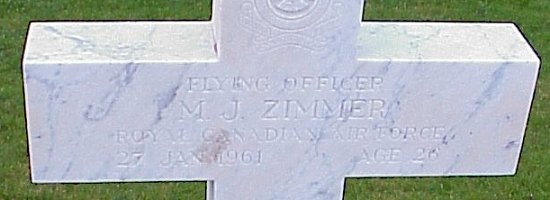 [F/O MJ Zimmer Grave Marker]